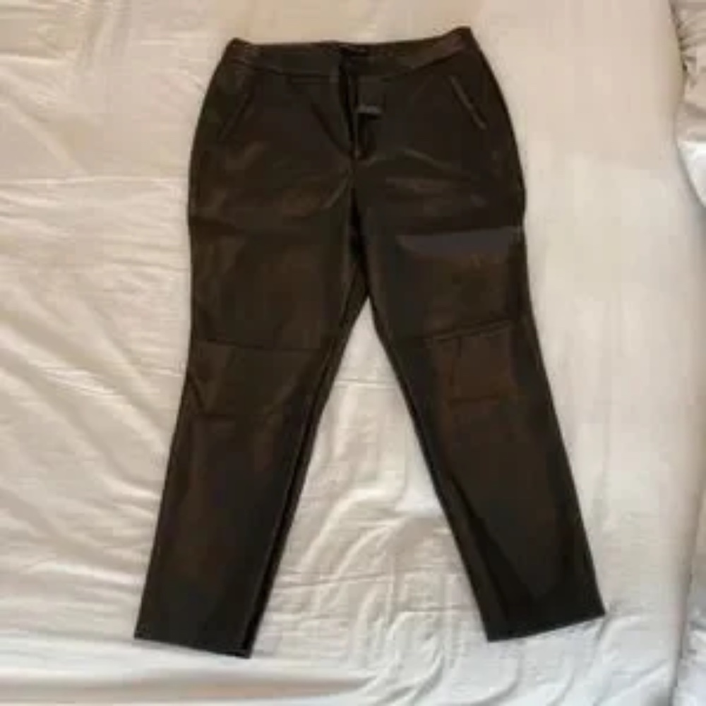 Eloquii Classic Fit Slim Vegan Leather Pant - Picture 3 of 5
